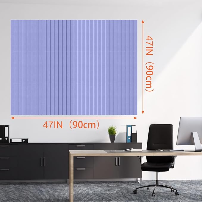 Cork Boards for Walls 48" x 36" Felt Board Alternative, 12 Pack Felt Wall Tiles Bulletin Board, Large Cork Board for Office Pin Board Tack Board Cork Boards