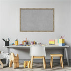 Amanti Art Silver Framed Magnetic Board 18x26 Medium Vision Board for use with Magnets, 100% Metal Sheet to Display Items as Office Decor or for Home Organization in mudroom, Kitchen or Kids Room