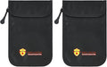 2 Pack Small Fireproof Wallet Pouch, Non-Itchy Waterproof Cash Bag with Zipper, 8 x 5.12 inch, Black, Safe-Accessories