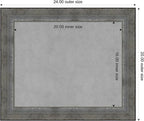 Amanti Art Silver Framed Magnetic Board 20x24 Small Vision Board for use with Magnets, 100% Metal Sheet to Display Items as Office Decor or for Home Organization in mudroom, Kitchen or Kids Room