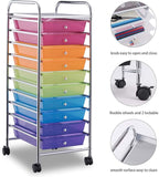 Giantex 10 Drawer Rolling Storage Cart Scrapbook Paper Office School Organizer (Multicolor)