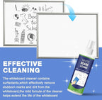 Dansib 24 Pack Non-toxic Whiteboard Cleaner 8.5fl oz Dry Erase Board Cleaner with 12 Cloths Non-toxic Dry Erase Cleaning Spray Removes Stubborn Marks from Whiteboards