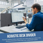 Yaomiao 4 Pack Acoustic Desk Divider Soundproof Desk Privacy Panel Freestanding Partitions Sound Absorbing Divider for Office Reduce Noise and Visual Distractions 47.3" x 16"(Dark Gray)