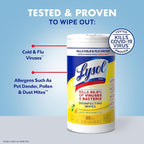 Lysol Disinfectant Wipes, Multi-Surface Antibacterial Cleaning Wipes, For Disinfecting and Cleaning, Lemon and Lime Blossom, 80 Count (Pack of 3)