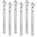 6 Pieces 6 Inch 15 cm Pocket Ruler Flexible Precision Stainless Steel Ruler with Detachable Clips Stainless Steel Pocket Clip Scale Gauge Metric British System
