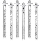 6 Pieces 6 Inch 15 cm Pocket Ruler Flexible Precision Stainless Steel Ruler with Detachable Clips Stainless Steel Pocket Clip Scale Gauge Metric British System
