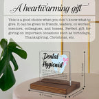 Dental Hygienist Gift Desk Decor Sign, Appreciation Plaque for Oral Health Professionals, Dental Office Recognition Week Thank You Present PA059