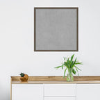 Amanti Art Grey Framed Magnetic Board 25x25 Medium Vision Board for use with Magnets, 100% Metal Sheet to Display Items as Office Decor or for Home Organization in mudroom, Kitchen or Kids Room
