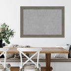Amanti Art Grey Framed Magnetic Board 29x41 Large Vision Board for use with Magnets, 100% Metal Sheet to Display Items as Office Decor or for Home Organization in mudroom, Kitchen or Kids Room