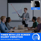 [Timer LCD Display] Wireless Presenter USB C Presentation Clicker Remote w Laser Pointer,Long Range Power Point Clicker Slide Clicker for Office Classroom Teacher
