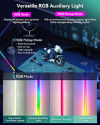 LED Desk Lamp with Clamp, 18W Architect Desk Lamp with Dual Light, Flexible 3 Sections Swing Arm, with RGB Light, with Remote, with Sensor Switch, Stepless Dimming, 4 Color Mode & 5 Brightness