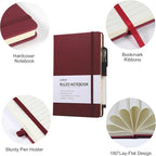 LYDTICK 20 Pack Journals for Writing College Ruled Notebooks Journal in Bulk, Hardcover Notebooks (200Pages) for Note Talking, Lined Bullet Journals for Home School Office, 5.7"x8.4", Red