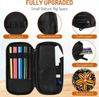 Cute Pencil Case for Girls, Large Girls Pencil Pouch for School Supplies, Portable Floral Pen Bag, Aesthetic Pen Box with Zipper, 2 Compartments Stationary Organizer for Kids Teens Students Adults