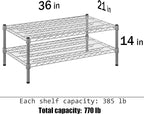 Regal Altair 21" Deep x 36" Wide x 14" Height Wire Shelving Kit | 2-Tier | NSF Commercial Storage Rack Unit