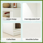 Bevfint 70-Inch Tall White Bookcase, 5 Tiers Shelves Open Storage Bookshelf, 33 in Wide Anti Tipping Indoor Furniture, Book Cases for Home Library Office Bedroom School