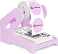 Guermok Thermal Shipping Label Holder for Rolls & Fan-Fold, Fragile Stickers for Shipping, Label Stand Desktop Printer Holder-Home Office Accessory Sticker Dispenser for Holographic (Purple)