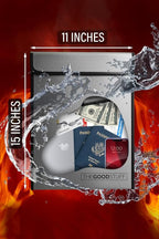 Fireproof Document Bag Legal Size: 15" x 11" [2000°F UL Certified] Protect Birth Certificates, Contracts, Legal Papers, Cash, and Other Valuables - Water and Fire Resistant File Bags