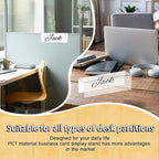 Cubicle Name Plate Holders Cubicle Name Plate Sign Holder Name Plate Bracket Double Sided Nameplates for Walls 2X8 PET Material Changeable Cubicle Name Plate Holder for School Office (12)