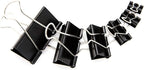 DSTELIN Binder Clips Paper Clamps Assorted Sizes 100 Count (Black), X Large, Large, Medium, Small, X Small and Micro, 6 Sizes in One Pack, Meet Your Different Using Needs.