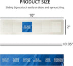 Privacy Door Sign, Do Not Disturb/Please Knock/Out of Office/in a Meeting/Back Soon/Working Remotely Indicator, That Lets Others Know Whether You're Available Or Not - Blue Pattern Office Door Sign for Meeting & Conference Room -Stainless Steel-10 x 2....