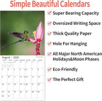 2026 Wall Calendar,Calendar 2026, November 2025 - December 2026, Wall Calendar Hummingbird, 12" x 24" Opened,Full Page Months Thick & Sturdy Paper for Calendar Organizing & Planning