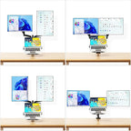 WALI Laptop Mount and Dual Monitor for Max 32" Monitor and 17" Laptop, Adjustable Spring Arm with Tilt, Swivel and Rotation, Dual Monitor and Notebook Stand with VESA 75/100mm(GSDM003LP), Black