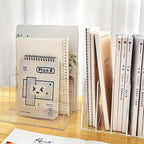 Halyuhn Acrylic File Organizer, 4Sections Clear Desk Organizer for Home Office, Desktop File Folder, Acrylic Mail Organizer Countertop for Notebook, Document and Paper, Clear File Holder,1Pcs