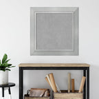 Amanti Art Silver Framed Magnetic Board 31x31 Medium Vision Board for use with Magnets, 100% Metal Sheet to Display Items as Office Decor or for Home Organization in mudroom, Kitchen or Kids Room