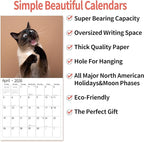 2026 Wall Calendar,Funny Calendar 2026, November 2025 - December 2026, Wall Calendar Funny Animal Memes, 12" x 24" Opened, Full Page 12 Months Thick Paper for Gift Calendar Organizing Planning