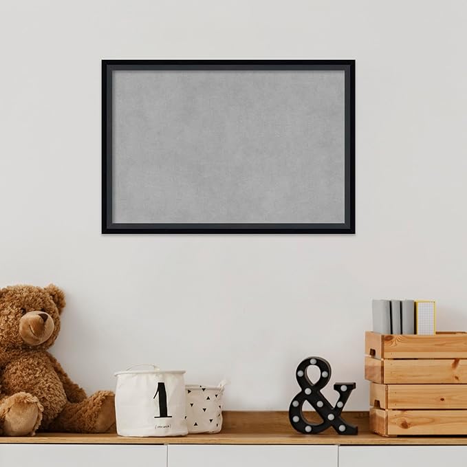 Amanti Art Black Framed Magnetic Board 13x19 Small Vision Board for use with Magnets, 100% Metal Sheet to Display Items as Office Decor or for Home Organization in mudroom, Kitchen or Kids Room