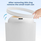 Pukomc 2 Pack Automatic Trash Can 12L /3 Gallon and 10L /2.64 Gallon Bathroom Trash Bin with Lid Touchless Small Smart Motion Sensor Garbage Cans for Kitchen, Bathroom,Living Room and Bedroom