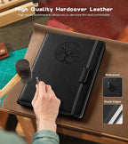 Biuwory Lined Journal Notebook for Women Men,256 Pages B5 Large Hardcover Leather Journals for Writing,Travel,Business,Work & School,College Ruled Notebooks for Note Taking,Diary Notepad 7.8"×10.2"