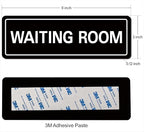 Waiting Room Sign - Premium Durable Acrylic Material, Super Strong Adhesive, Quick Installation, Suitable for Your Home and Business (9 × 3 Inches, Black)