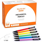 Shuttle Art Mechanical Pencils, 84 Pack Bulk Mechanical Pencils 0.7mm Medium Point, HB #2 Lead, Assorted Barrels, Office School Supplies