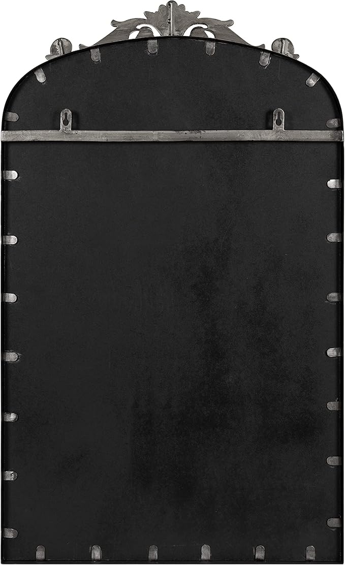 Kate and Laurel Arendahl Arch Chalkboard; Silver; 19 x 31; Framed Arched Ornate Vintage Magnetic Chalkboard for Unique Display; Decoration; and Organization