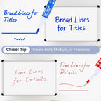 Tbay Dry-Erase Markers - 36 Counts, Chisel Tip Whiteboard Markers for Office/School Supplies, Low Odor, 6 Assorted Colors