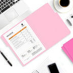 SUNEE File Folders, 30 Pack Manilla Folders 8.5 x 11, Colored File Folders Home Office School Supplies for Documents Files Paper, Neon Pink
