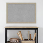 Amanti Art Silver Framed Magnetic Board 28x40 Large Vision Board for use with Magnets, 100% Metal Sheet to Display Items as Office Decor or for Home Organization in mudroom, Kitchen or Kids Room