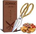 Kitchen Scissors 1-Pack Gold - Stainless Steel Shear, Sharp Meat Cutting Scissors Dishwasher Safe, Poultry Shears Heavy Duty, Japan Cooking Scissor for Food, Christmas Gifts for Men Women
