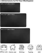SUJAYU Dual Sided PU Leather Desk Pad, Mouse Pad, Office Desk Mat, Non-Slip Laptop Desk Pad, Waterproof Desk Writing Pad for Office and Home (31.5" x 15.7", Black)