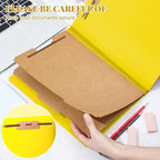 Skyygemm 60 Pcs Classification Folders Letter Size, 2 Divider Pressboard File Folders with 3. 5 Inch Expansion, 2 Prongs Fastener, Heavy Duty Office File Organizers for Teachers, Medical (Yellow)