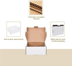WINHPH 12x9x4 Inches Shipping Boxes Set of 20,White Corrugated Cardboard Box Literature Mailer for Small Business, Literature Mailer Box Packaging Supplies
