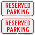 2 Pack Reserved Parking Signs,12x6Inch Aluminum Reserved Sign, UV Protected and Weatherproof, Durable Ink, Easy to Install and Read, Indoor/Outdoors Use