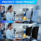 GUDTEKE Magnetic 23.8 Inch Privacy Screen for Computer Monitor 16:9 Aspect Ratio, Hanging Removable Anti-Blue/Glare Protector Film, Anti Spy Desktop Security Private Filter 23.8in