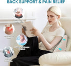 AHUAWA Lumbar Support Pillow for Recliner Chair and Couch, Memory Foam Back Cushion Ergonomic Large Back Support Pillow for Lower Back Pain Relief, with Soft Velvet
