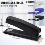 Marspark 10 Pieces Stapler for Desk Staplers Bulk with 6000 Staples Office Stapler 25 Sheet Capacity Staplers Pack for School Office (Black, Blue, White)