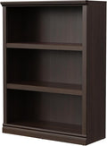Bevfint 43 in Tall Bookcase, 3-Tier Bookshelf Open Storage, 33 inch Wide Floor Standing Indoor Furniture, Book Cases for Home School Library Office Bedroom Kids, Dark Cherry 3 Tiers