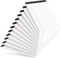 AILZFEI 12pcs Small Note Pad 5x8 College Ruled White Legal Pads Paper Notepads 12 Pack Study Back Writing Pads 5 x 8 Legal Pads Perforated Narrow Ruled Pads of Paper White