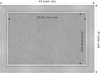 Amanti Art Silver Framed Magnetic Board 31x43 Large Vision Board for use with Magnets, 100% Metal Sheet to Display Items as Office Decor or for Home Organization in mudroom, Kitchen or Kids Room