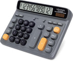 VEWINGL Desktop Calculator with Large LCD Display, 12-Digit Dual Power Solar & Battery Office Calculator with Big Buttons for Business, Accounting & Home Use (Green, L)